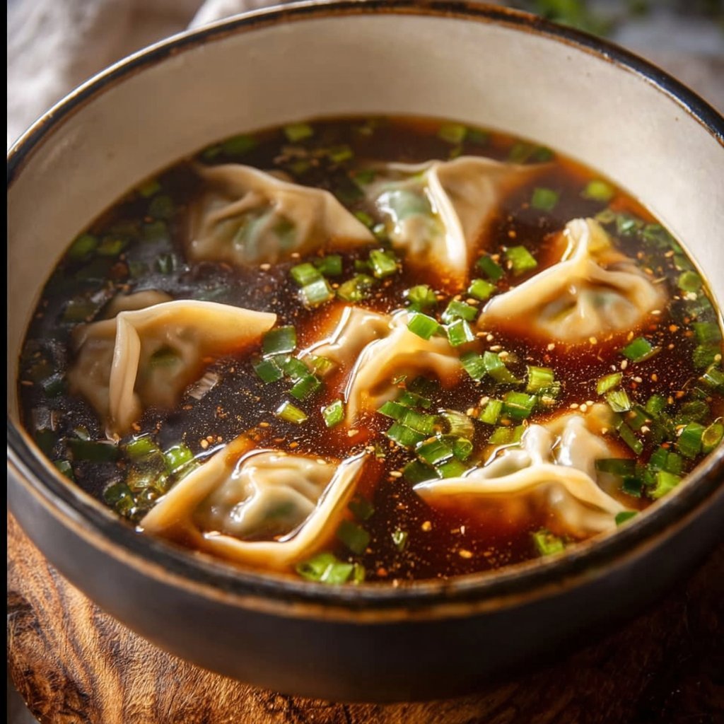 Warm and Comforting Potsticker Soup