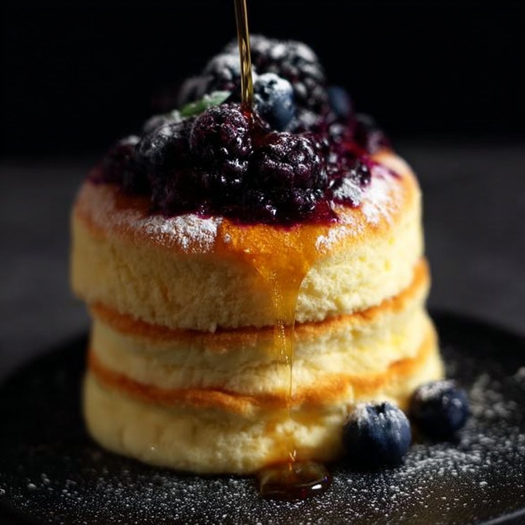 Fluffy Japanese Soufflé Pancakes