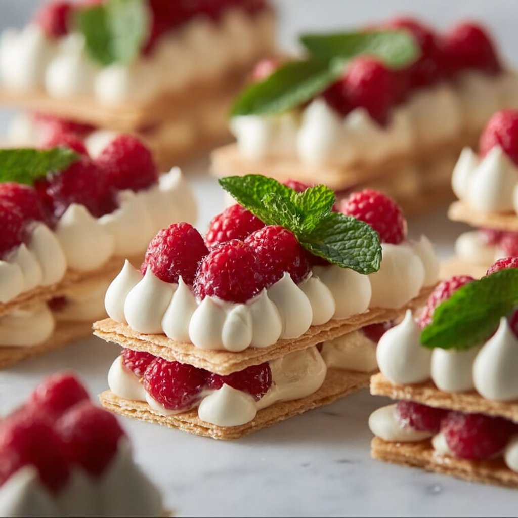 Raspberry Cream Napoleons