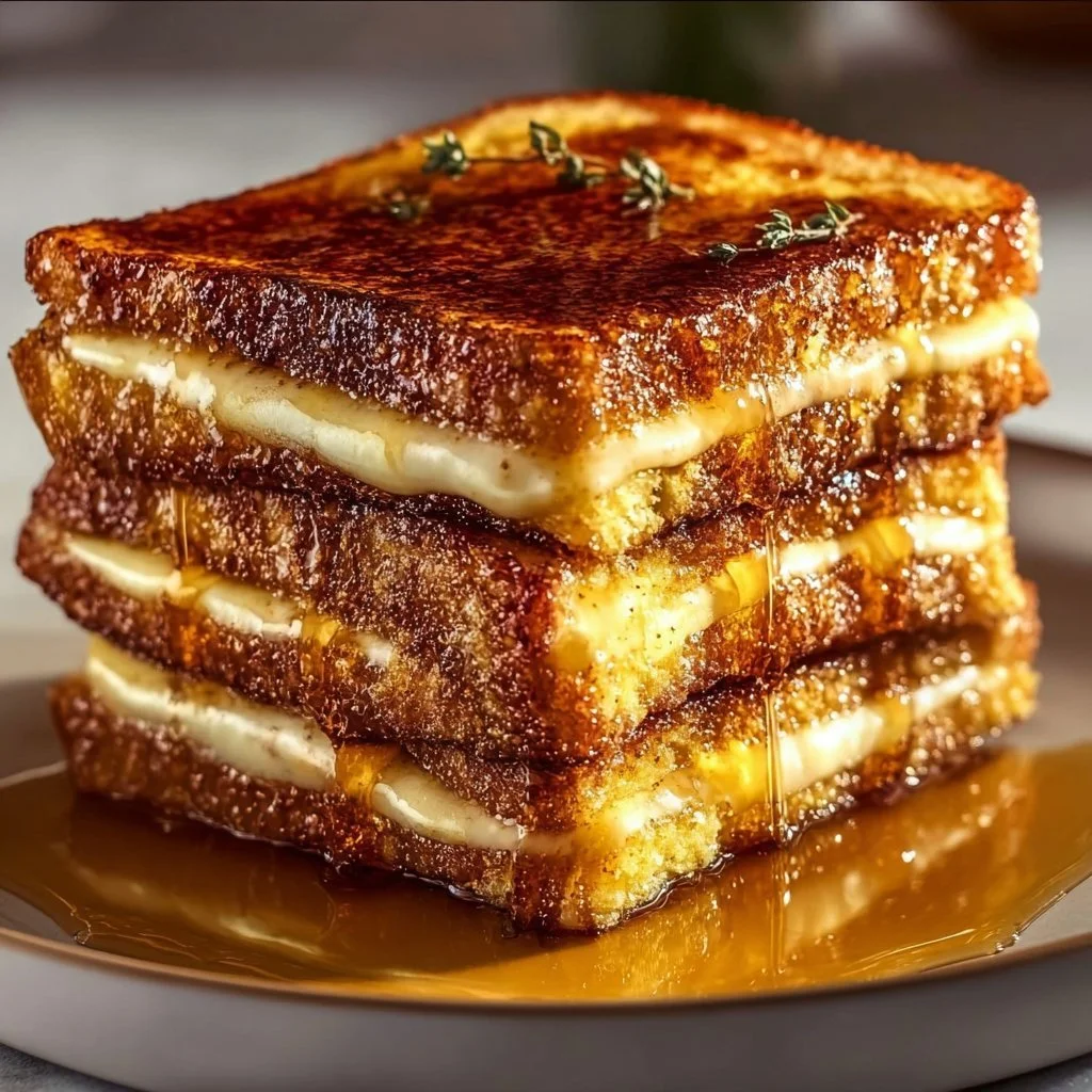 Delicious burnt cream French toast topped with caramelized sugar.