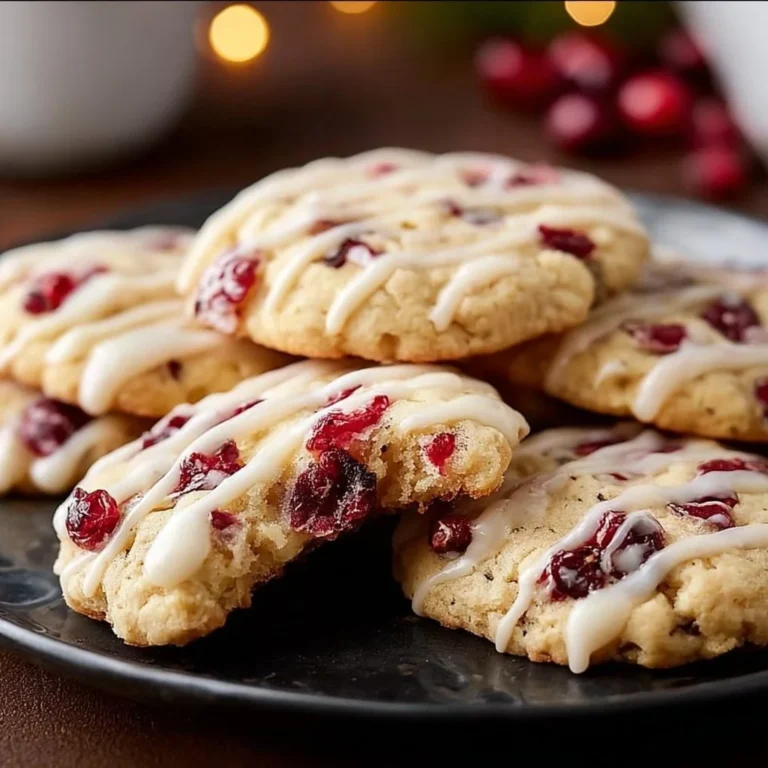 Chewy Christmas cranberry orange cookies with cranberries and orange zest.