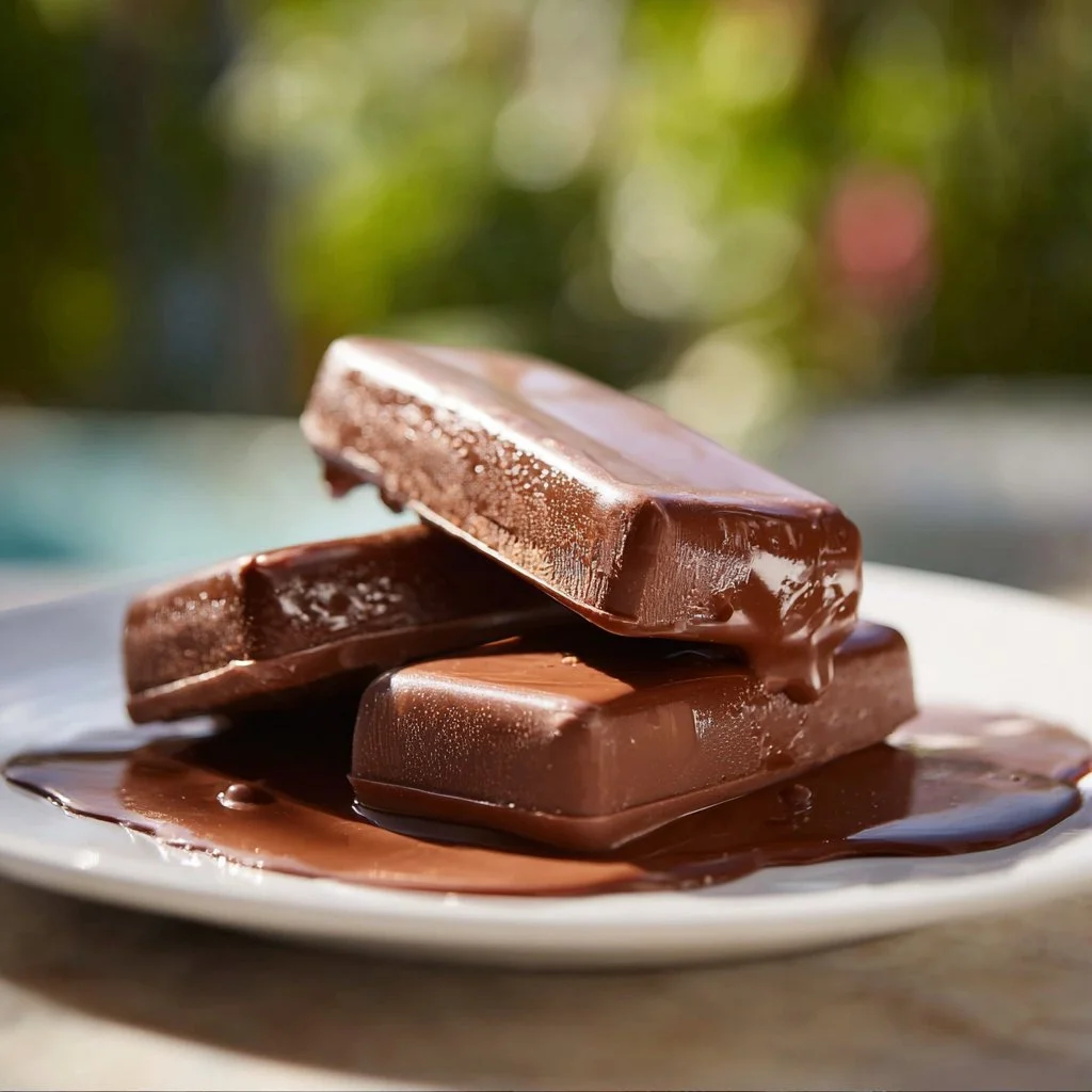 Delicious homemade classic Jello pudding pops served on a summer day.