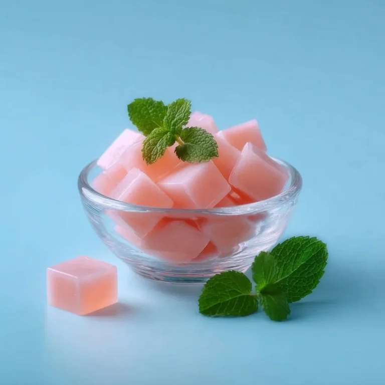 Classic pink strawberry gelatin dessert served in a bowl