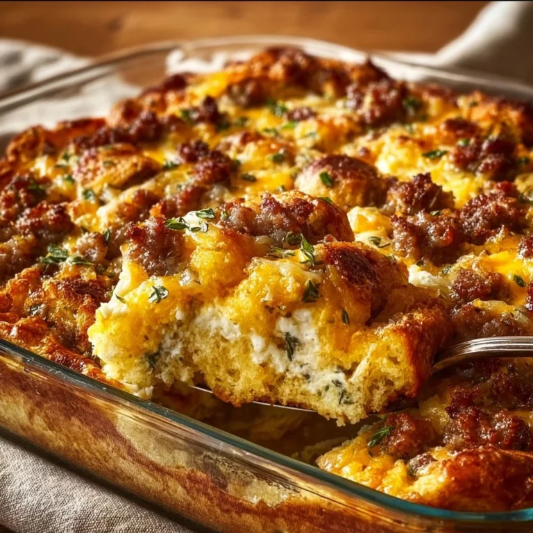 Delicious Crack Breakfast Casserole served in a white dish, perfect for brunch.