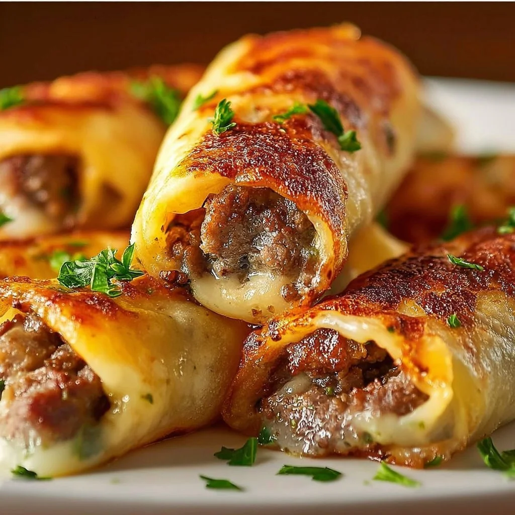 Delicious Keto Philly Cheesesteak Roll Ups ready to serve