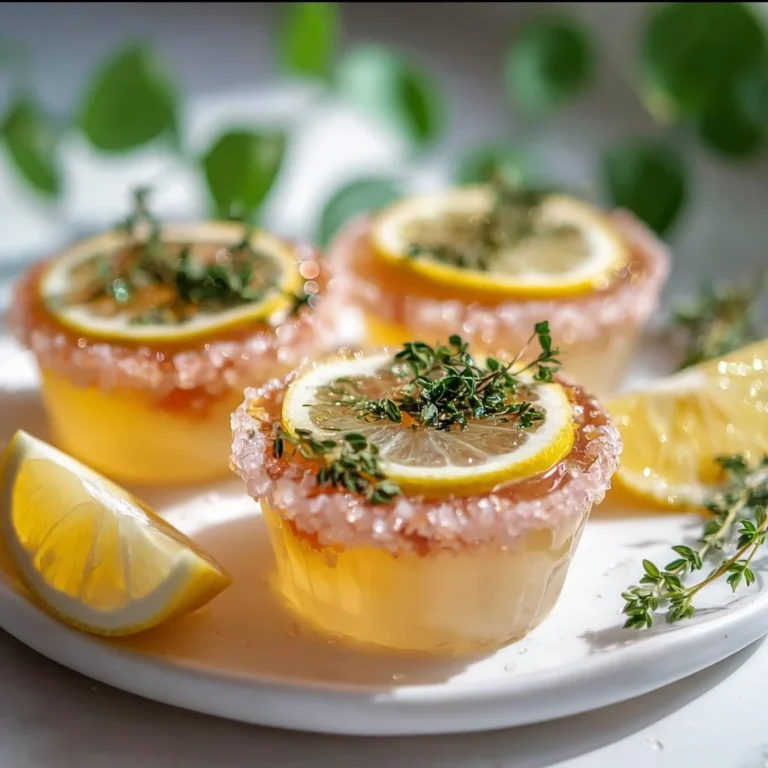 Colorful gelatin snack in bowls garnished with fruit