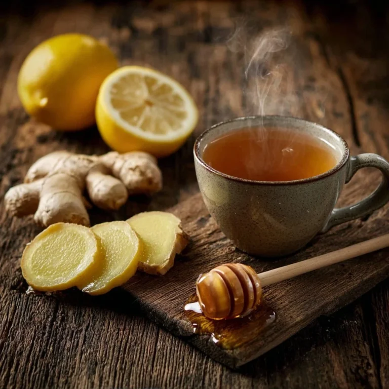 Cup of ginger tea, a natural remedy for weight loss and metabolism boost.