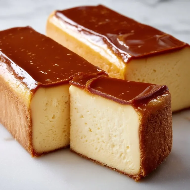 Indulgent burnt basque cheesecake baked in a loaf pan, golden and creamy.