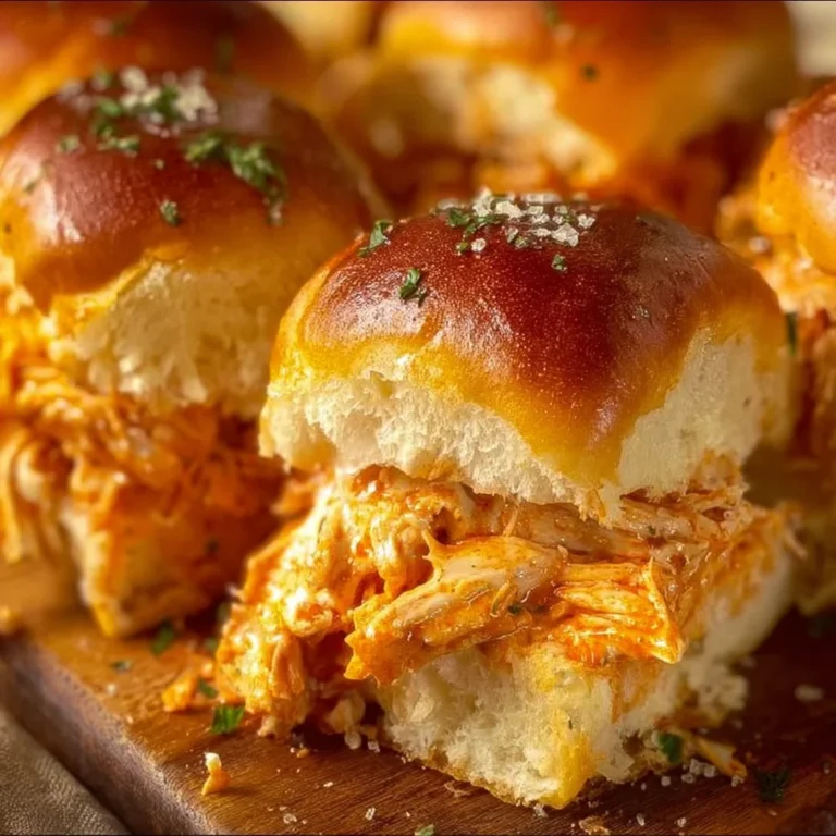 Spicy Buffalo Chicken Sliders served on a platter with fresh ingredients
